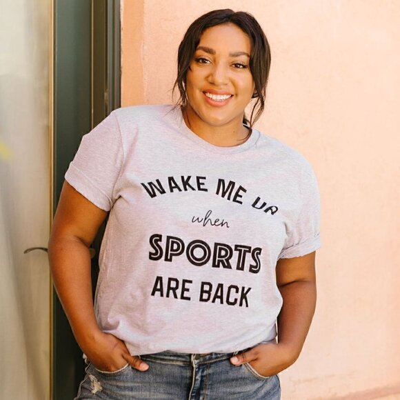 Bella Canvas Tops - Bella Canvas Gray Sports Graphic Tee